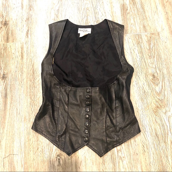Brazen Jackets & Blazers - Vintage Brazen Leather Vest